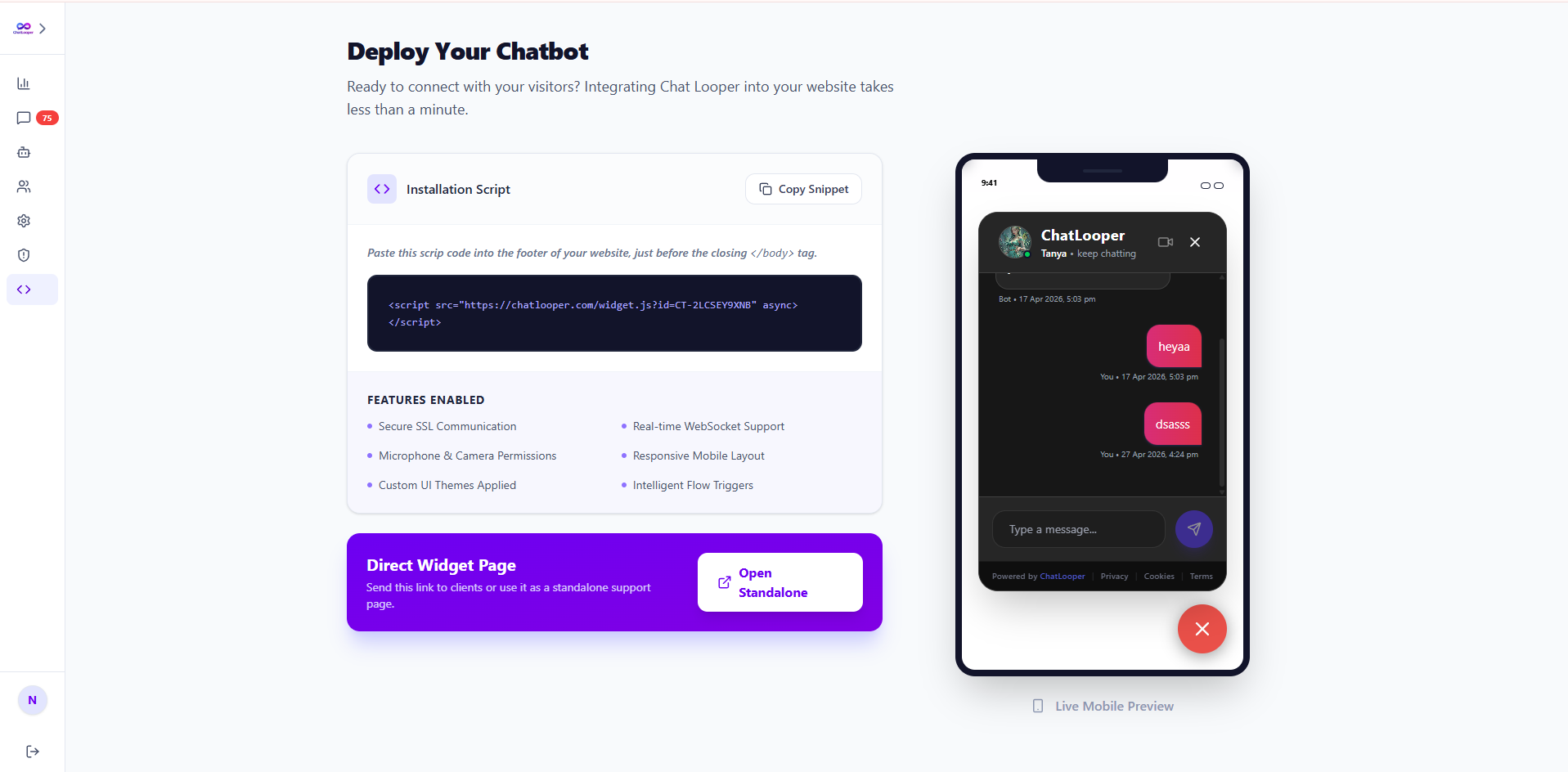 ChatLooper – AI Customer Communication Platform