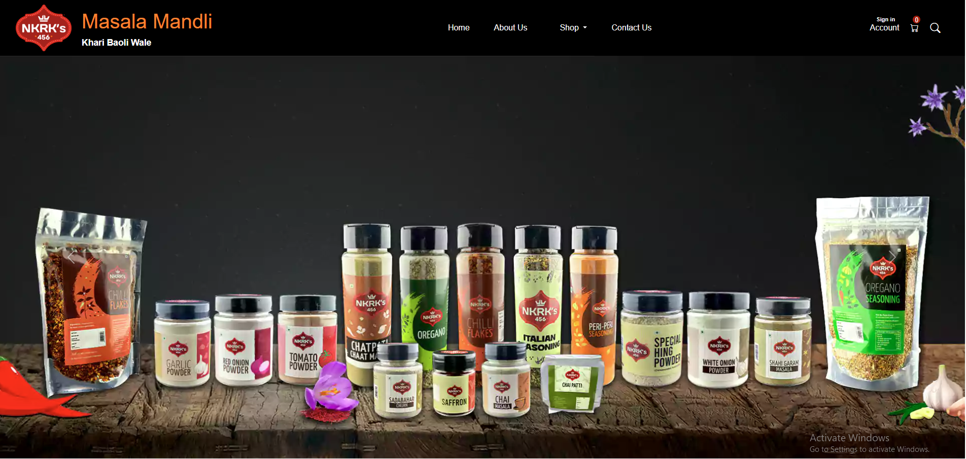 Masala Mandli E-Commerce Homepage