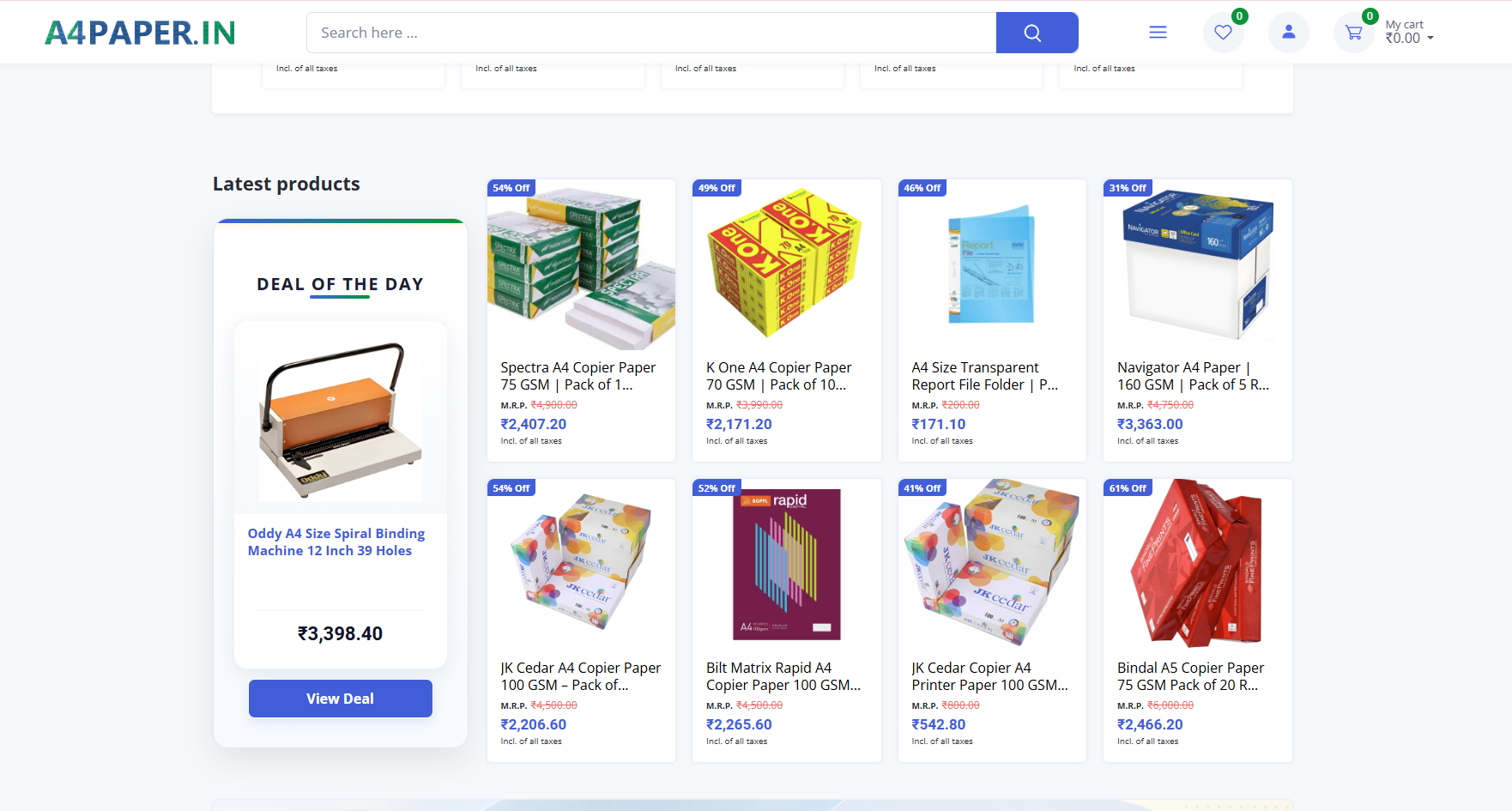 A4Paper.in – Product Details & Stationery Listing